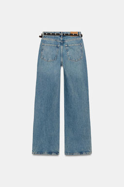 JEANS Z1975 STRAIGHT TAPERED TIRO ALTO CINTUR?N / Azul claro - Zara фото 9