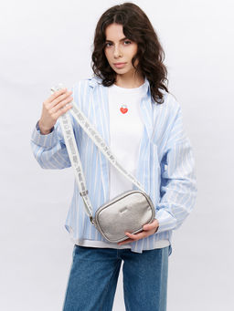 LACCOMA сумка Доминика-серебристый эко кожа хлопок