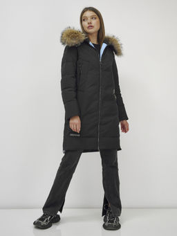 Куртка ПРЕМИУМ КЛАССА зимняя с мехом ЕНОТА, черного цвета - Mtforce фото 4