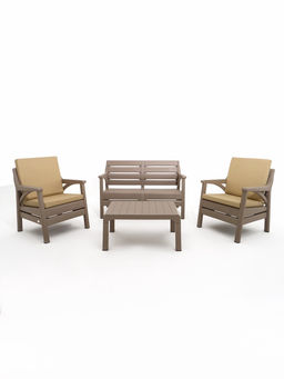 Набор садовой мебели «Евпатория»: 2 кресла, стол, двухместный диван, бежевый