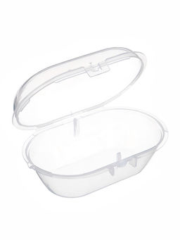 Соски-пустышки, от 3 мес., латекс, классические, в контейнере, набор из 2 шт., зелёный/серый, M&B