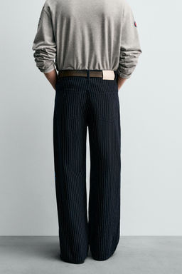 CHAMPION ® X ZARA STRIPED BAGGY FIT JEANS  фото 3