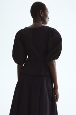 Blusa de algod?n con peplum - H&m фото 3