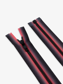 Цена за 10 шт. Молния «Трактор», №5, разъёмная, замок автомат, 70 см, красная, чёрная