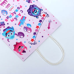 Цена за 2 шт. Пакет подарочный крафтовый С Днём Рождения 27?22?11 см, 120 г/м? - UPAK LAND фото 3