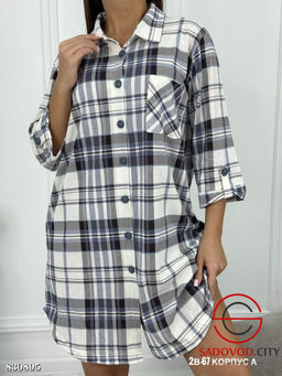 Рубашка женская в клетку