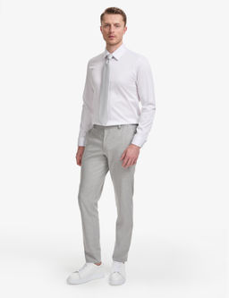 Beyaz Slim Fit Uzun Kollu Esnek Basic G_mlek