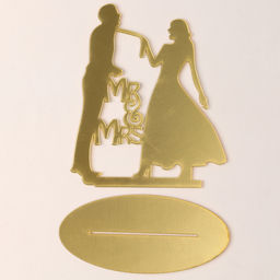 Топпер Молодожёны, цвет золото - Страна карнавалия фото 3