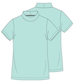 CWJG 63201-38/ Водолазка для девочки/ Ментоловый/