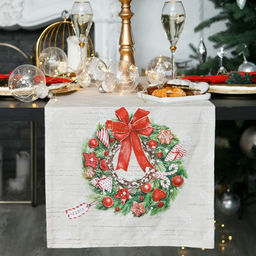 Дорожка на стол Этель Новогоднее настроение 40х147 см, 100% хл, саржа 190 гр/м2  фото 6