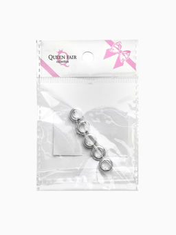 Цена за 5 шт. Шарм разделитель для бусин Солнце, белый в серебре