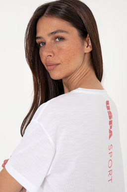 Kad_n Beyaz Bisiklet Yaka Ti__rt Sepette S_rpriz _ndirim - U.s. polo assn фото 2
