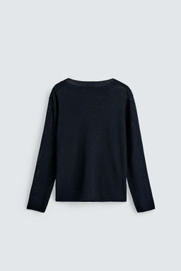 TEXTURED SWEATER WITH MERCERISED FINISH - Zara фото 8