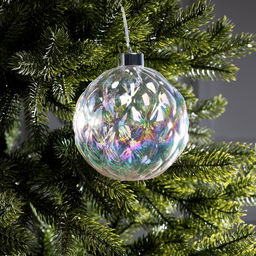 Ёлочная игрушка светодиодная Шар, d=12 см, 12 LED, от батареек ААх2, свечение тёплое белое - Luazon lighting фото 2