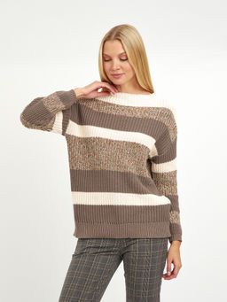 джемпер женский из хлопка в широкую полоску - Glenfield фото 4