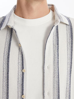 Regular Fit Uzun Kollu ?izgili Erkek G?mlek