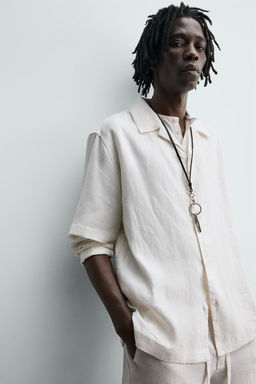 CAMISA RELAXED FIT 100% LINO / Blanco - Zara фото 6