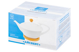 Чайник 600 мл 23,5*15*12,5 см Айсберг волны + деревянная подставка - Elan gallery фото 5