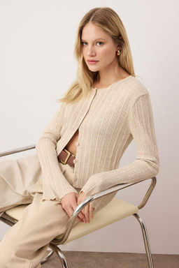 Kahverengi Ispanyol Kol Triko H?rka TWOAW26HI00268 - Trendyolmilla фото 5