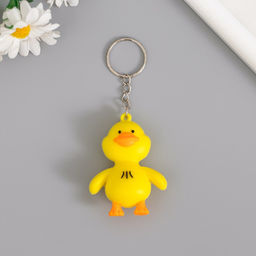 Цена за 12 шт. Брелок для ключей на кольце «Утёнок», резина, 2.2×4×5 см