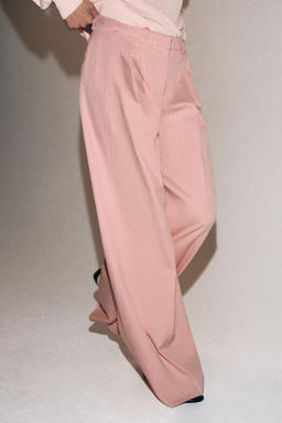 PANTAL?N WIDE LEG PLIEGUES ZW COLLECTION / Rosa pastel - Zara фото 5