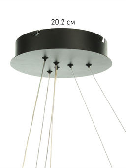 Люстра Emma 168 Вт LED 3000-6000К черный/кофе/золото Ø40+60×100 см