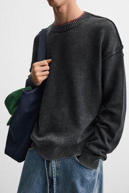 WASHED REVERSE EFFECT SWEATER - Zara фото 3