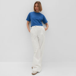 Футболка укороченная женская MINAKU OVERSIZE FIT: цвет электро, р-р 48