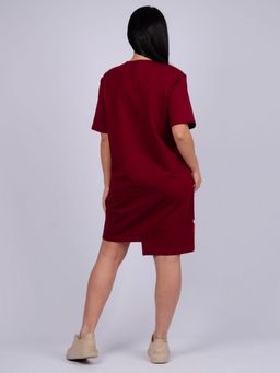 Платье "Фрида" бордо, футер с лайкрой
