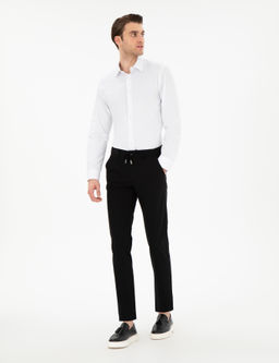 Siyah Slim Fit Esnek Jogger Kanvas Pantolon - Pierre cardin фото 3