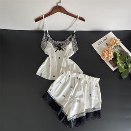 K12682 Костюм домашний: шорты и майка БЕЛЫЙ_01