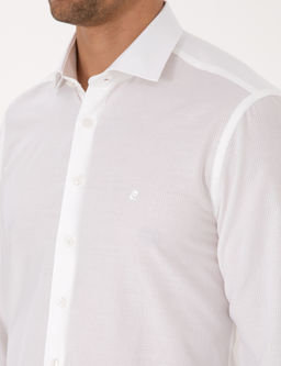 Beyaz Slim Fit Uzun Kollu G_mlek