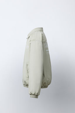 EMBROIDERED TEXT BOMBER JACKET - Zara фото 4