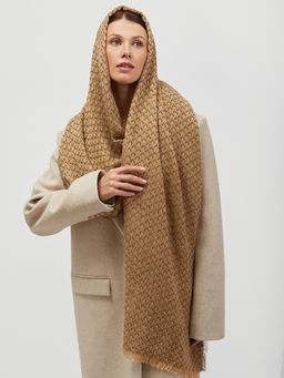 в составе шерсть Тонкий,мягкий двусторонний палантин из трикотажного полотна неплотной вязки - Tantino фото 3