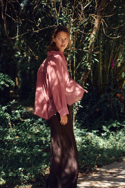 SEMI-SHEER OVERSIZE FLOWING SHIRT - Zara фото 14