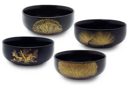 Набор салатников Singapore, чёрный, 15 см, 0,75 л, 4 шт