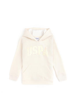 Кремовый базовый свитшот для девочек - U.s. polo assn фото 2