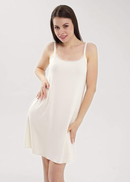 CLE LS025 Сорочка ночн. жен. База кашкорсе молочный - Clever wear фото 2