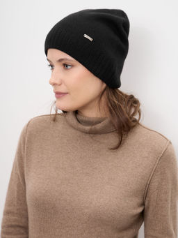 Шапка из кашемира 04286 черная