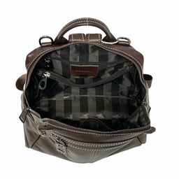 Рюкзак женский, кожа, MIRONPAN 81791 Коричневый  фото 4
