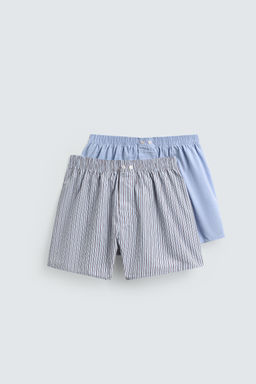 2-PACK OF COMBINED POPLIN BOXERS