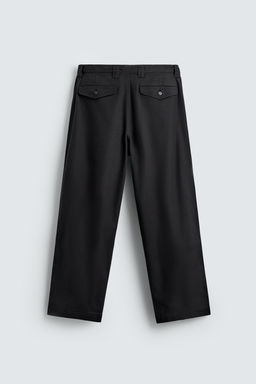 RELAXED FIT PLEATED TROUSERS - Zara фото 7