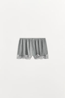 SHORTS POINTELLE ENCAJE / Gris vigor? - Zara фото 9