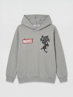 Kap??onlu Spider-Man Bask?l? Erkek ?ocuk Sweatshirt