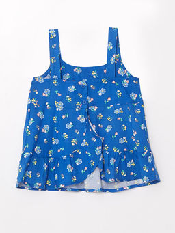 Kare Yaka Ask?l? ?i?ekli K?z Bebek Bluz - Waikiki фото 2