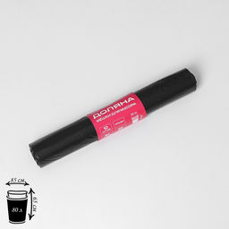 Цена за 2 шт. Мешки для мусора Доляна Профи, 80 л, 6585 см, 35 мкм, ПВД, 10 шт, цвет чёрный, микс  фото 8