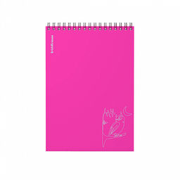 Цена за 4 шт. Блокнот с пластиковой обложкой на спирали ErichKrause Silhouette, розовый, A5, 80 листов, клетка