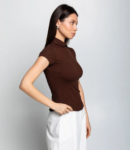 Футболка #КТ6845 (1), шоколадный