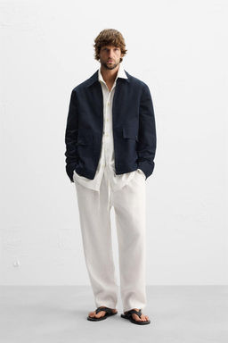 ZARA %100 KETEN ELAST?K BELL? PANTOLON