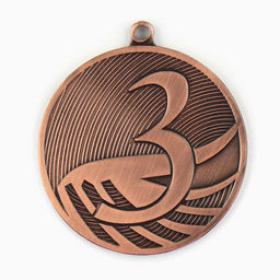 Медаль призовая 001 диам 5см. 3 место. Цвет бронз. Без ленты